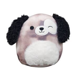 Squishmallow Brown Black Zerdan Puppy Dog- 8 inch